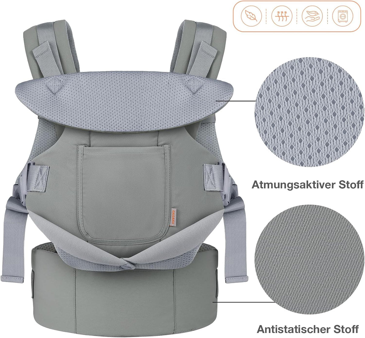 GAGAKU 4-in-1 baby carrier 4-36m max. 15kg