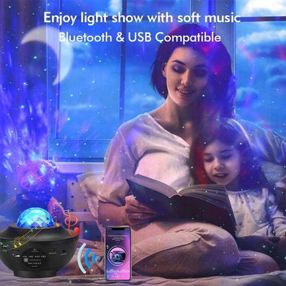 VOKSUN Proiector LED Bluetooth stele + telecomandă