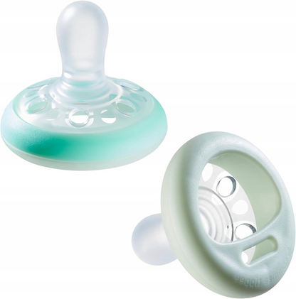 TOMMEE TIPPEE ortodontický cumlík x2 6-18 mesiacov SVETIELKUJE