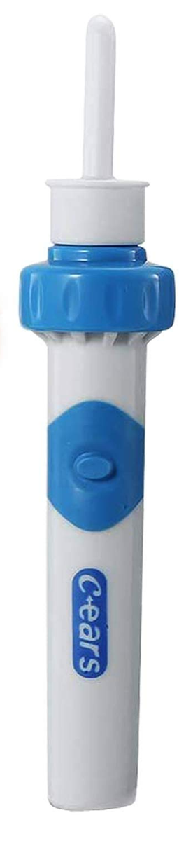 C-EARSear wax remover2 tips, plastic case and cleaning brush includedcolour white and bluelength 13 cmbattery