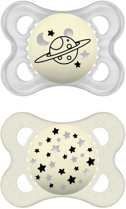 MAM ORIGINAL NIGHT pacifier x2 2-6m glow-in-the-dark