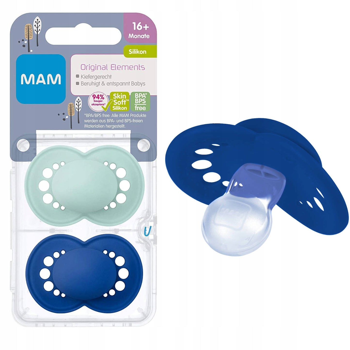 MAM ORIGINAL pacifier x2 16m+
