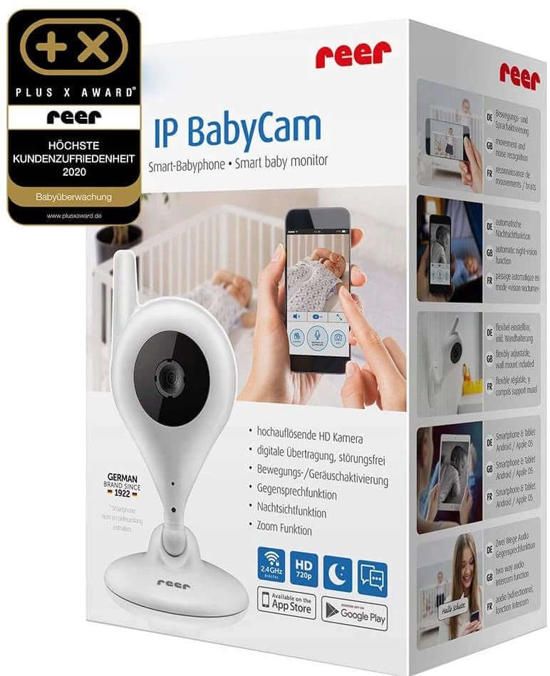 REER IP BabyCam NIANIA ELEKTRONICZNA KAMERA WI-Fi, biały monitor dziecka z aplikacją mobilną