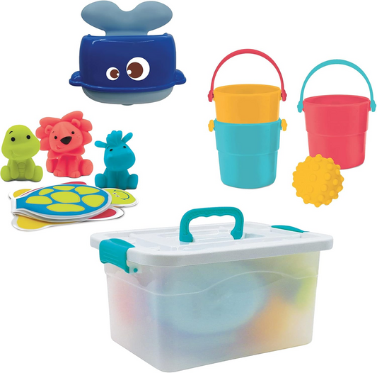 LUDIbath toy set + boxage 10 m+multicoloureddimensions of box 19 x 25.5 x 13 cmmaterials plastic, rubber