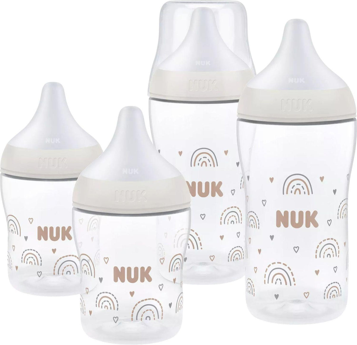 NUK Perfect Match Rainbow set de început cu biberoane 150 / 260 ml 3 luni+