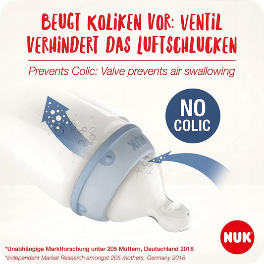 NUK set NO COLIC 4 bouteilles panier CONTRÔLE TEMP