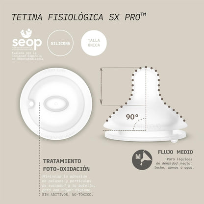 SUAVINEX SELECTION biberon cu tetină simetrică SX PRO 240ml 3m+