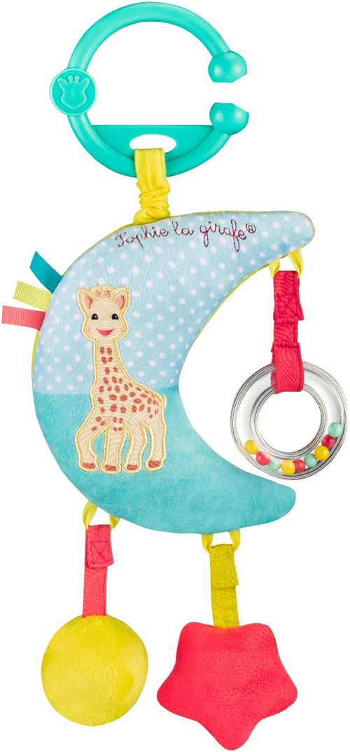 SOPHIE LA GIRAFE zawieszka z pozytywką do wózka i łóżeczka 28 cm KSIĘŻYC