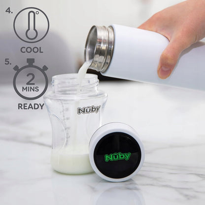 NUBY RapidCool termos chłodzący do przygotowywania mleka 240 ml LED