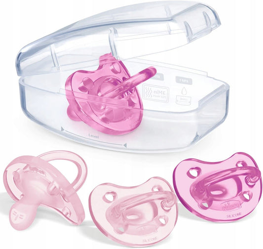 CHICCO PhysioForma smoczek x4 16-36m silikonowe smoczki uspokajające w etui, różowe