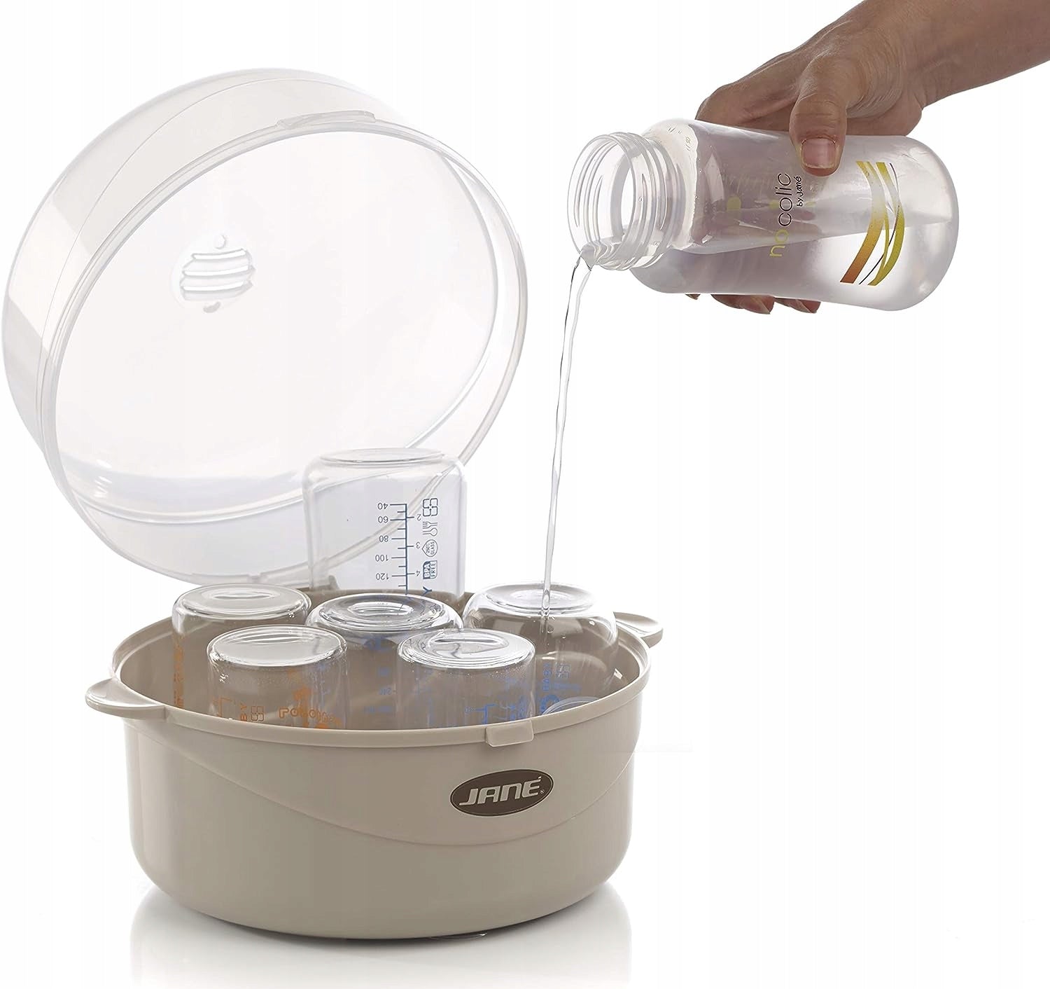 JANE Maternity sterilizator pentru cuptorul cu microunde + clești