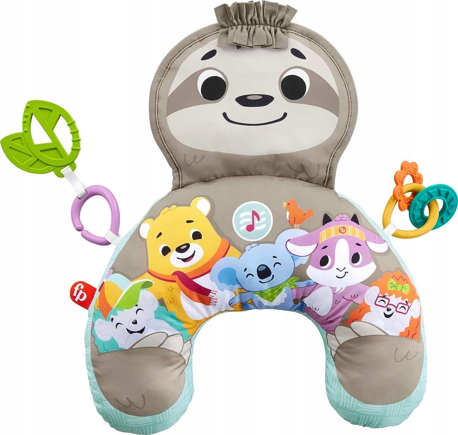 FISHER-PRICE poduszka do zabawy na brzuszku LENIWIEC wibracje + muzyka