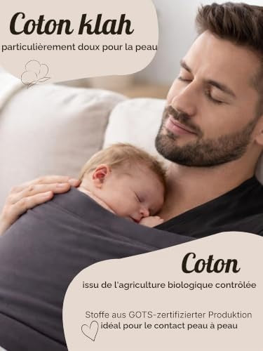 HOPPEDIZ Baby Bonding Top pentru metoda cangur antracit M