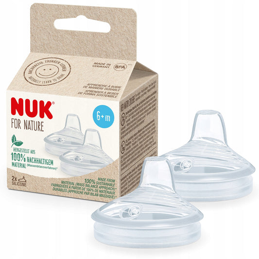 NUK for Nature siliconen tuit speen voor beker 6 maanden+