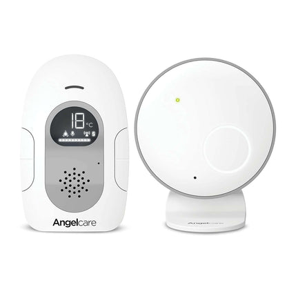 ANGELCARE AC110 cyfrowa niania elektroniczna z lampką nocną, biały zestaw z monitorem i nadajnikiem