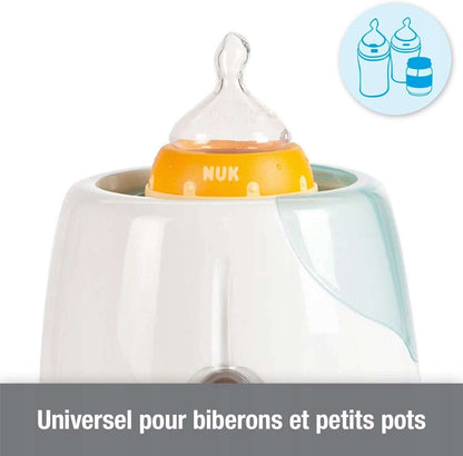 NUK Thermo Rapid PODGRZEWACZ DO DOMU do butelek i słoiczków, biało-turkusowy, szybkie podgrzewanie parą