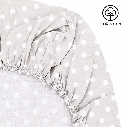 LOVELY HIPPO prześcieradło z gumką x2 + mata wodoodporna Next2Me 83X50