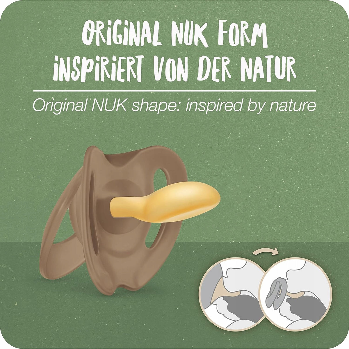 NUK for Nature nyugtató cumi, 2 db latex 18–36 hónap