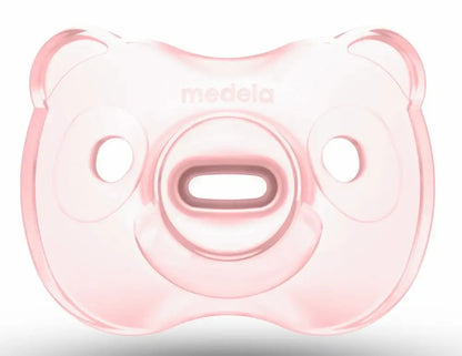 MEDELA smoczek uspokajający x 2 silikon 6-18msc SENSO PEARLS różowy, ergonomiczny, BPA free