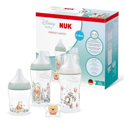 NUK Perfect Match zestaw butelek antykolowych 0+ 4 elementy DISNEY
