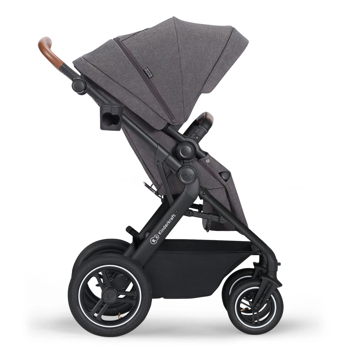 KINDERKRAFT B-TOUR 3w1 wózek wielofunkcyjny do 22kg + fotelik MINK PRO – LIGHT GREY – zdjęcie 9