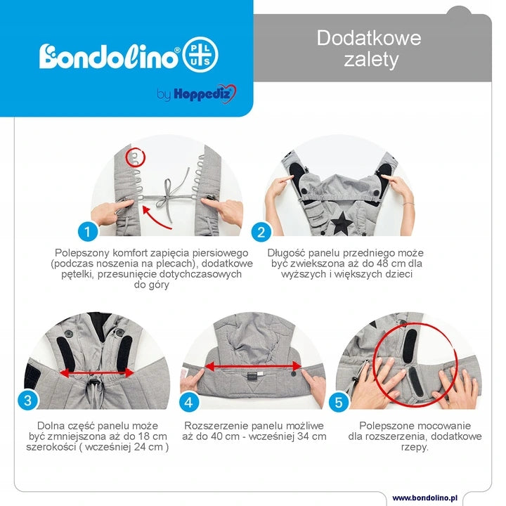 HOPPEDIZ Bondolino Classic marsupiu ergonomic