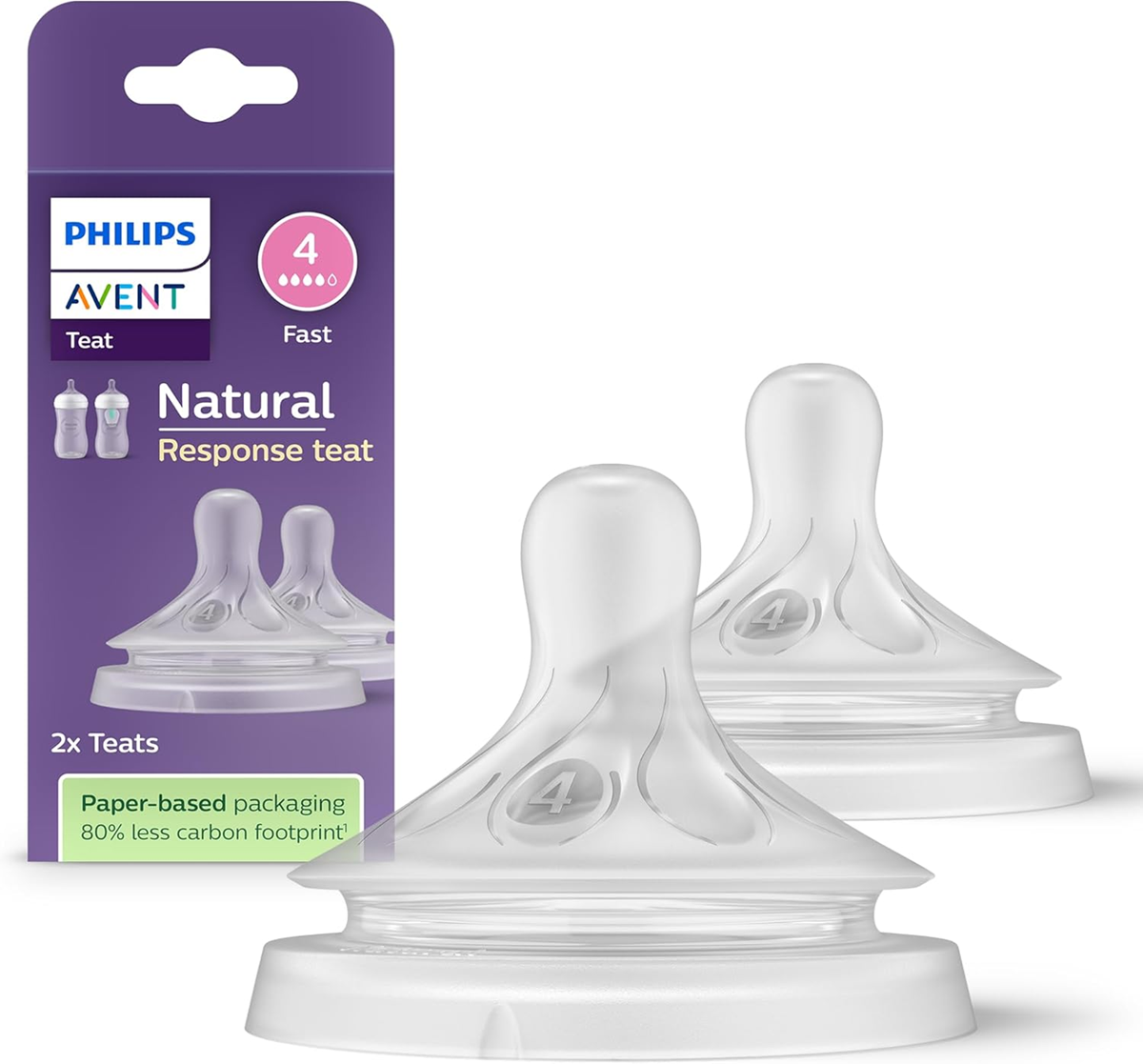 PHILIPS AVENT Natural RESPONSE smoczki do butelek 3msc+ x2