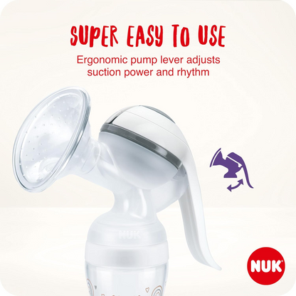 NUK pompă de sân manuală + set biberoane Perfect Match 150ml