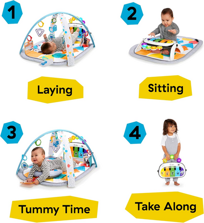 BABY EINSTEIN Kickin' Tunes 4 în 1 saltea educațională + jucării