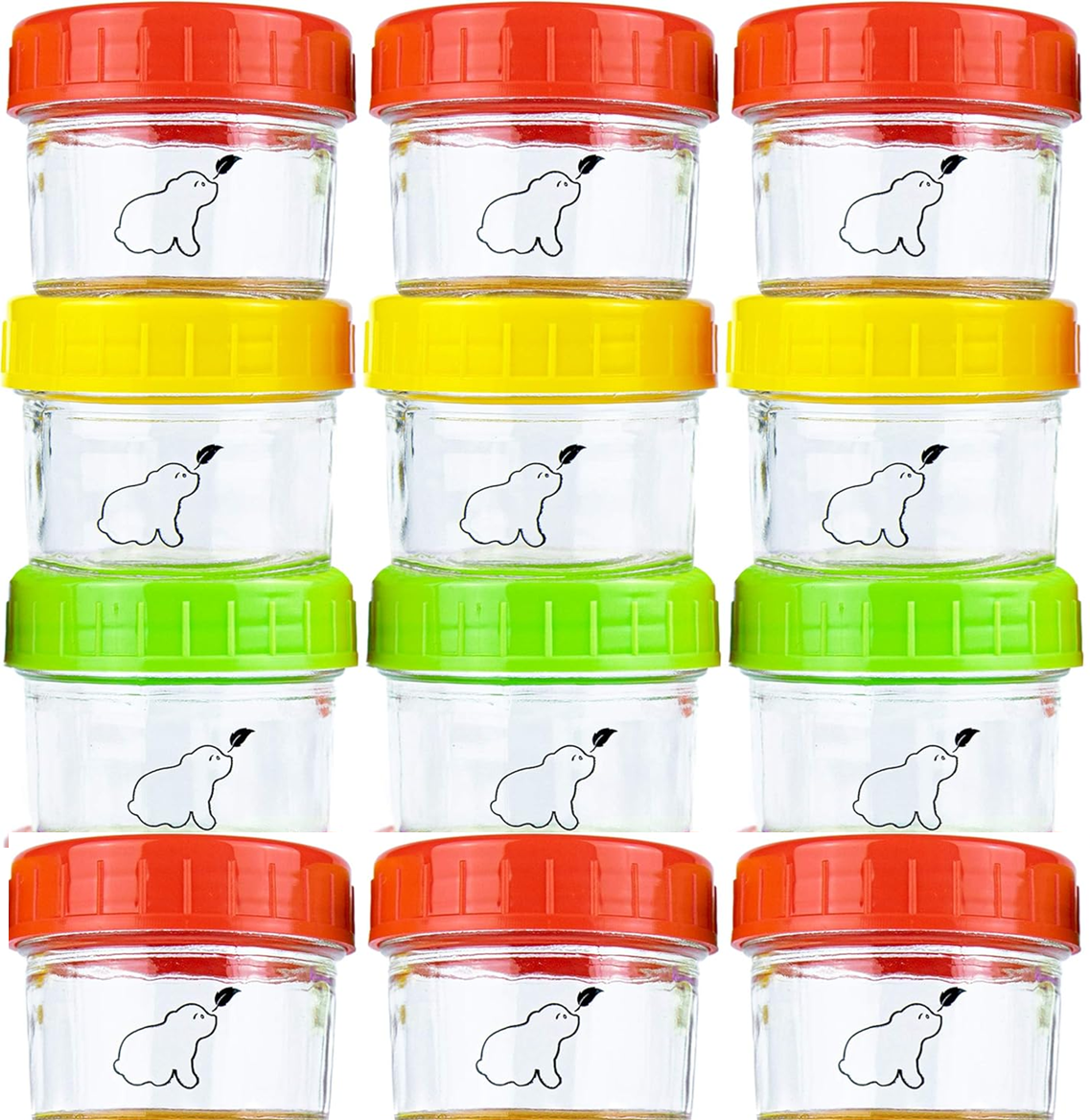 KEABABIESfood containers 120ml x12Can be washed by hand or in the dishwasher. It can also be sterilised.Age: 4