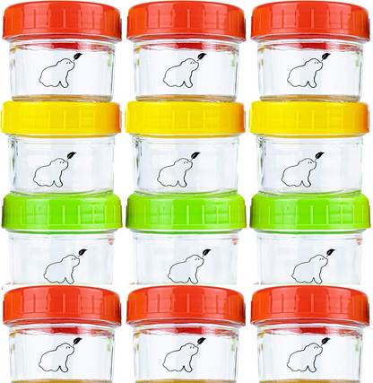 KEABABIESfood containers 120ml x12Can be washed by hand or in the dishwasher. It can also be sterilised.Age: 4