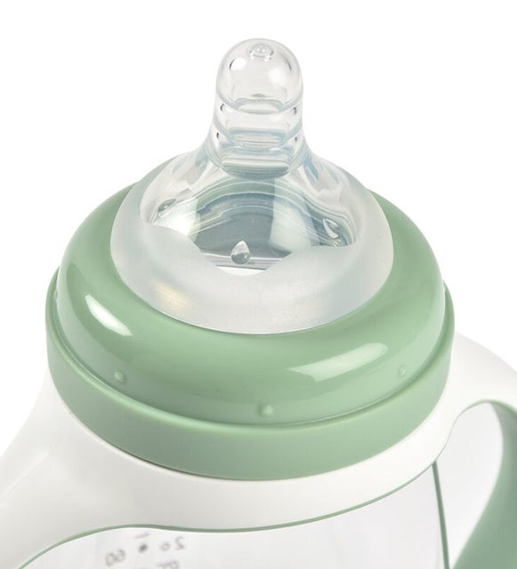 BEABA Training Bottle 2 în 1, cană anti-vărsare cu două muștiucuri, 210 ml, 4+ luni