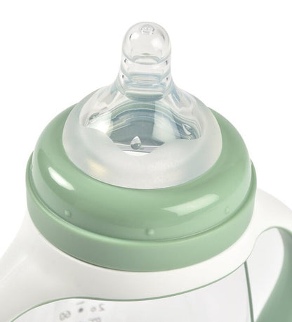 BEABA Training Bottle 2 în 1, cană anti-vărsare cu două muștiucuri, 210 ml, 4+ luni