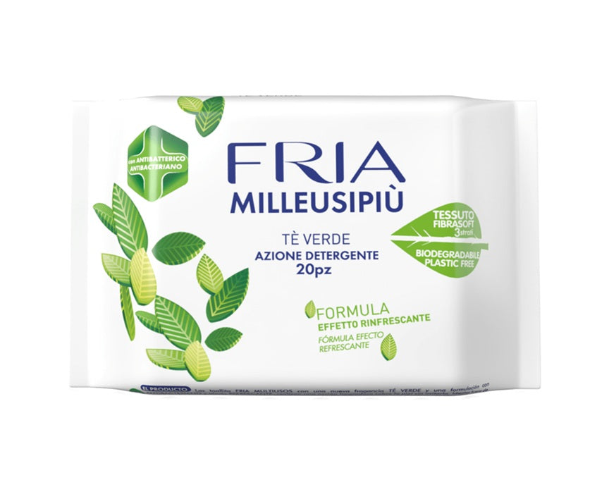 FRIA Milleusi Piu șervețele umede în trei straturi cu ceai verde x20