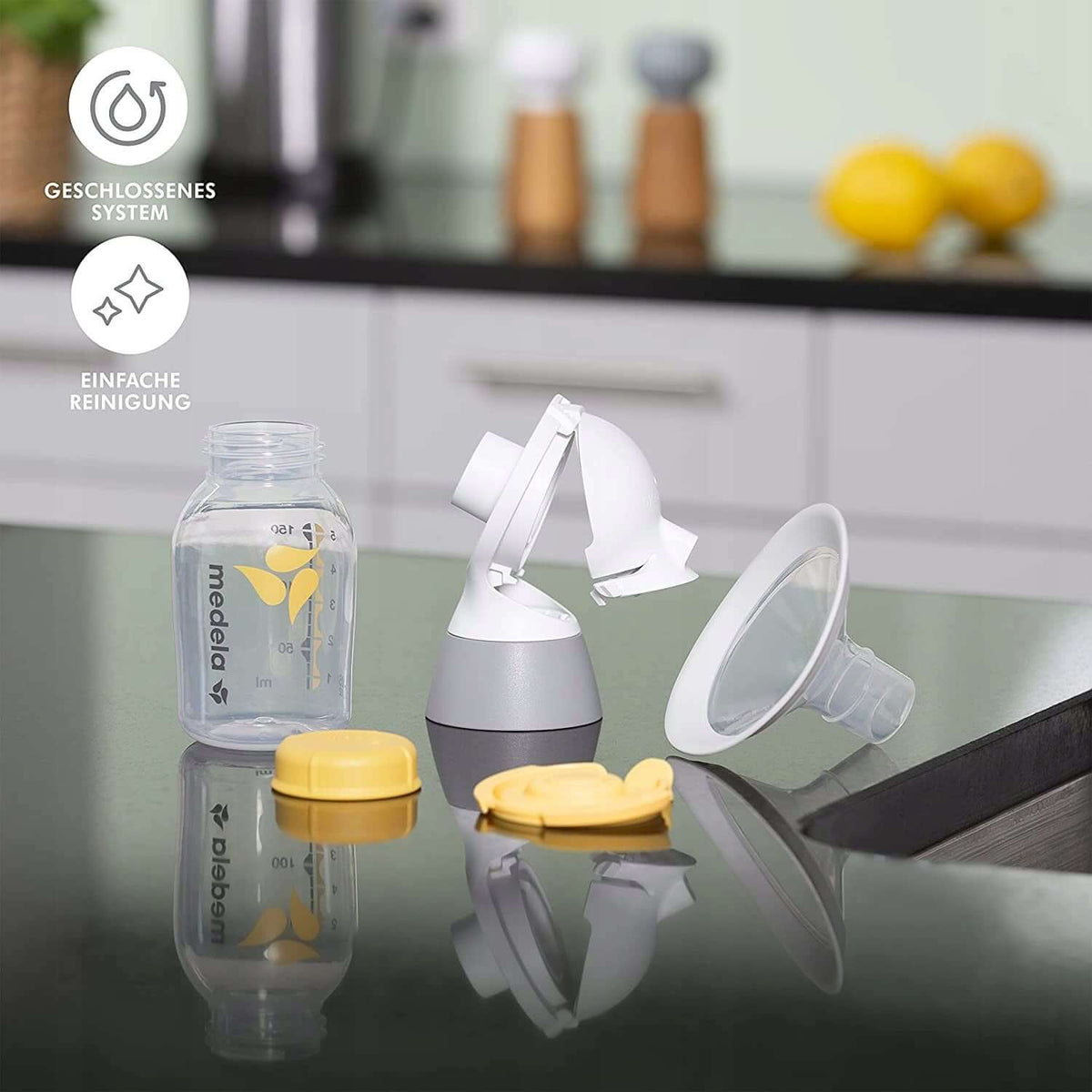 MEDELA SOLO laktator elektryczny 2-fazowy USB - zamknięty system i łatwe czyszczenie