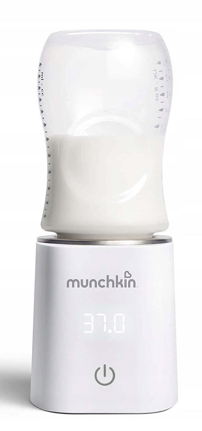 MUNCHKIN 37° cyfrowy podgrzewacz do butelek, biały, zasilanie sieciowe, wyświetlacz 37.0