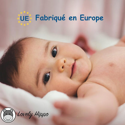 LOVELY HIPPO cearșaf cu elastic x2 + saltea impermeabilă Next2Me 83X50