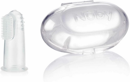 NUBY silikonowa szczoteczka do zębów na palec + etui