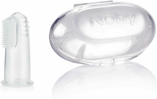 NUBY silikonowa szczoteczka do zębów na palec + etui
