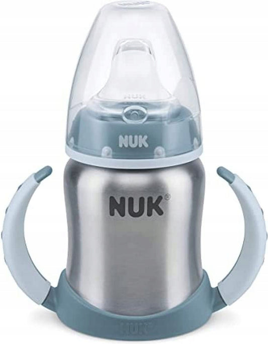 NUK First Choice vaso antiderrames de acero inoxidable 125 ml 6 m+