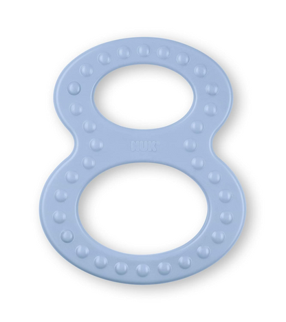 NUK inel de dentiție din silicon 2 bucăți 6,5 x 8 cm 0+