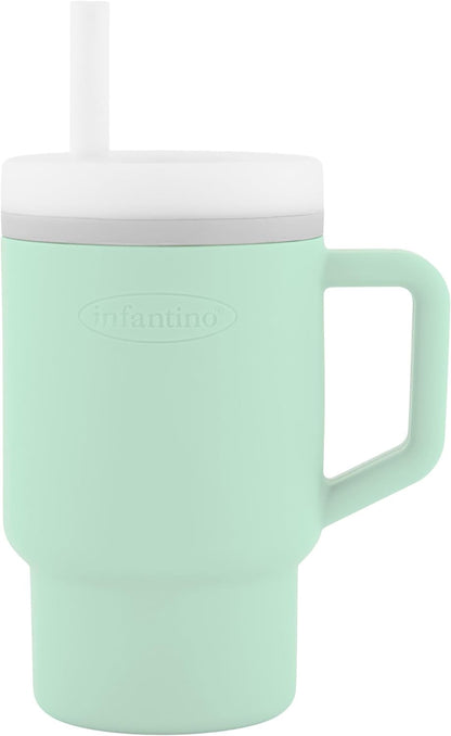 INFANTINO My 1st Tumbler cană din silicon anti-vărsare cu cioc 266 ml 6 luni+