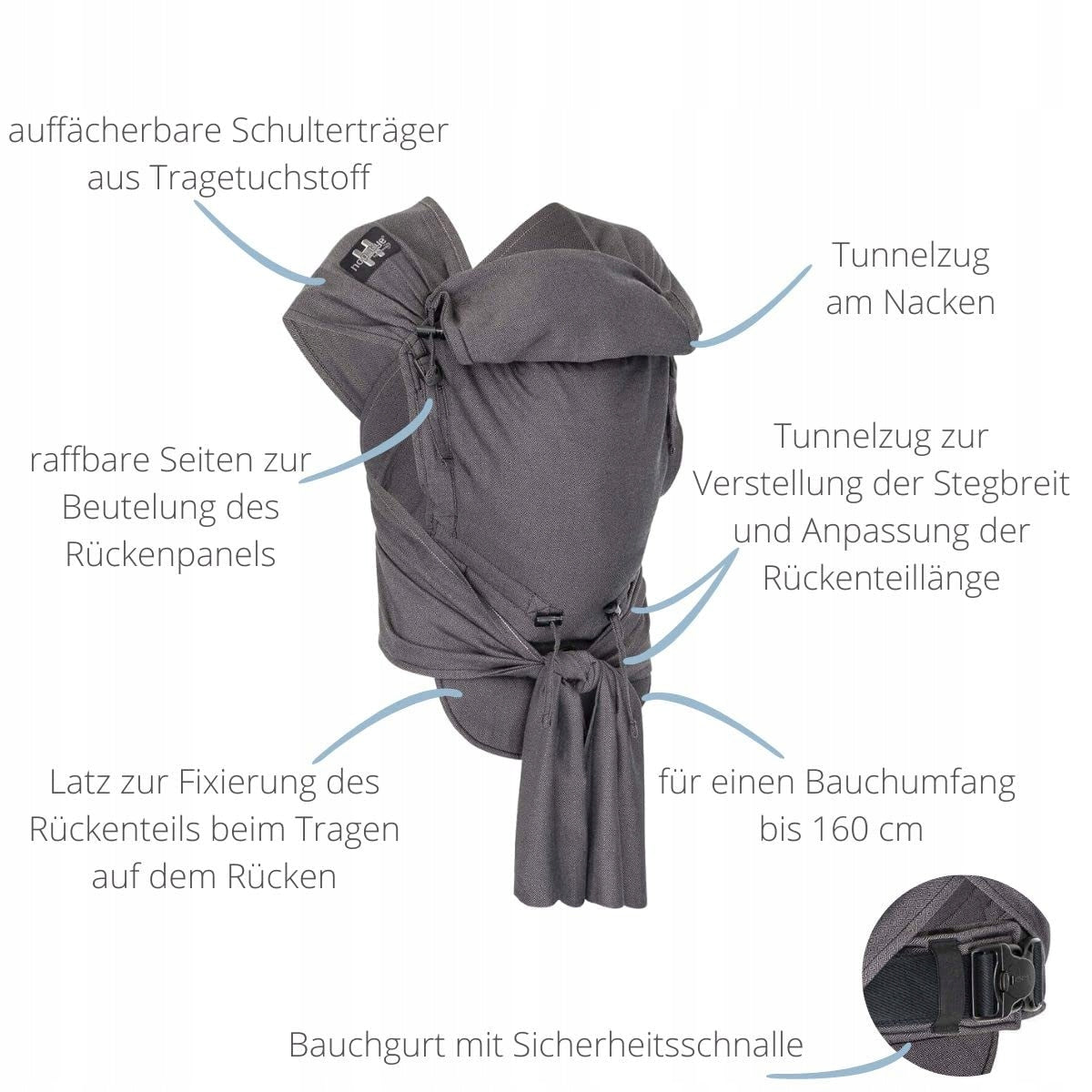HOPPEDIZ hop-tye buckle nosidełko ergonomiczne 0-30 msc