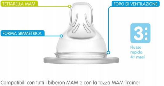 MAM silicone teats for bottles