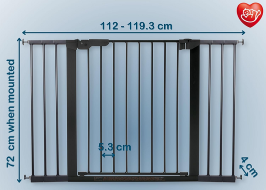 BABY DAN PREMIERE poartă de siguranță pentru scări, montaj fără găurire, 112-119,3