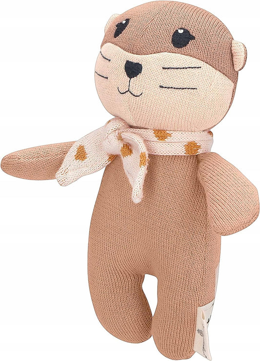STERNTALER Wydra Otti PRZYTULANKA z bawełny organicznej 18 cm, miękka brązowa przytulanka dla niemowląt