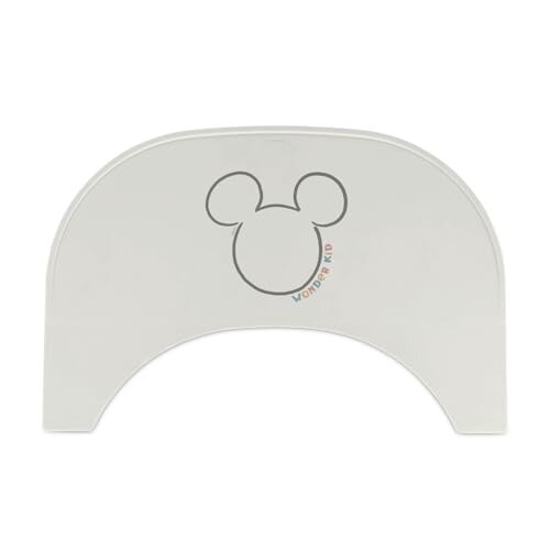 Jasna mata z nadrukowanym konturem głowy Myszki Mickey, pokazana w całości na jasnym tle.