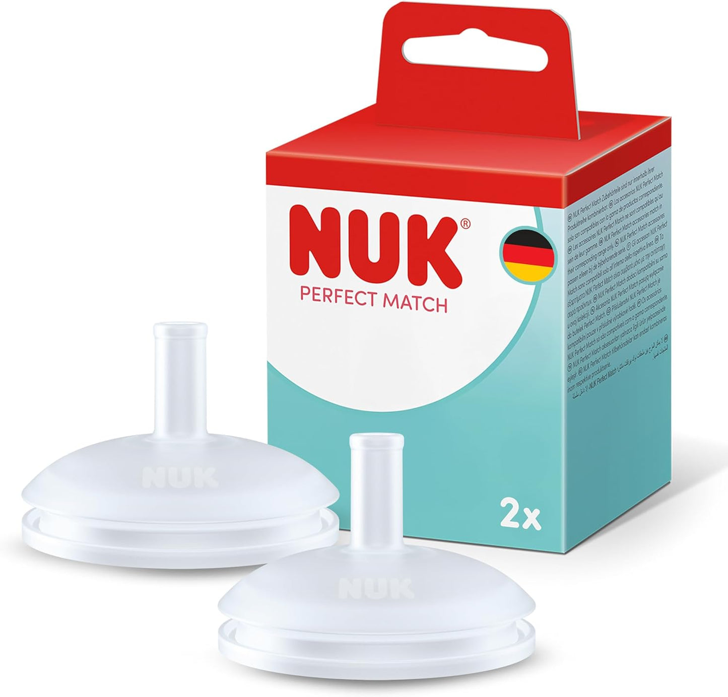 NUK Perfect Match Trinklernbecher Strohhalme 8m+ x2