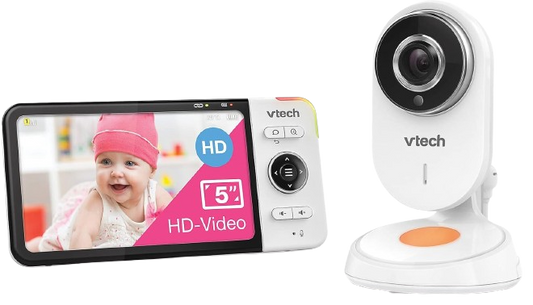 VTECH BM818 HD baby monitor cu cameră cu unghi larg și ecran LCD de 5"
