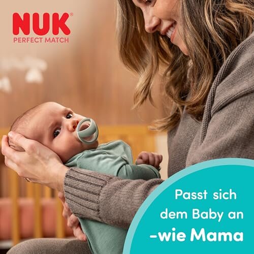 NUK Perfect Match tetine 0-6 luni 2 buc. verde/albastru